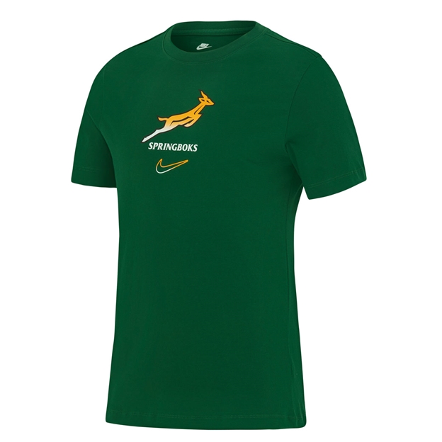 South Africa Springboks Mens Gradient Logo T-Shirt 26/27 Gorge Green - Front View
