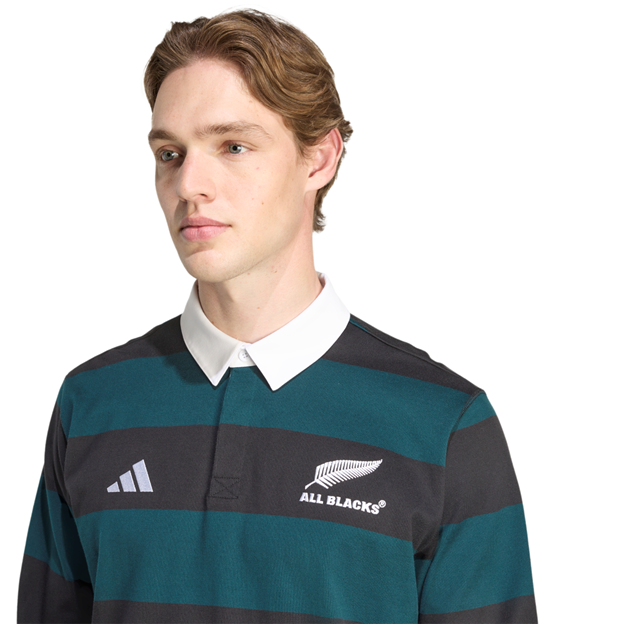 All Blacks Mens Heritage Polo 25/26 Black - Model Close-up