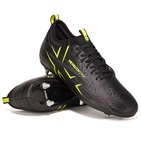 Oxen Adults Meta X 6S Soft Ground Rugby Boots Black Onyx - Front View