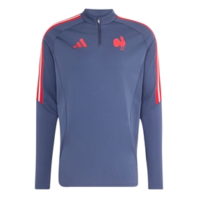 France Mens Training Quarter Zip Top 26/27 Shadow Navy - Front View