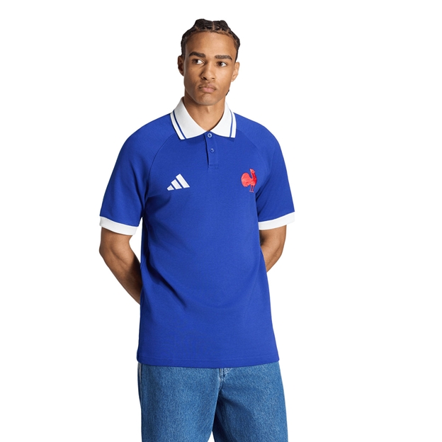 France Mens Travel Polo 26/27 Mystery Ink - Model Front View