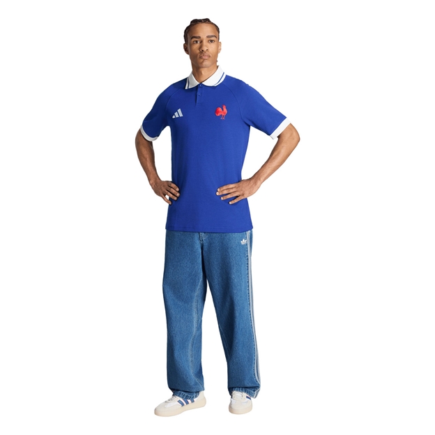 France Mens Travel Polo 26/27 Mystery Ink - Model Walking View