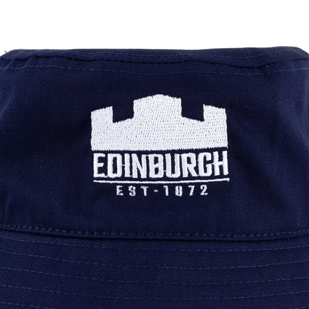 Edinburgh Bucket Hat 26/27 Navy - Badge Close-up