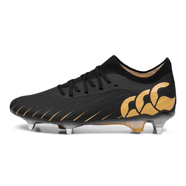 Canterbury Adults Speed Falcon Elite Soft Ground Rugby Boots Black - Outstep