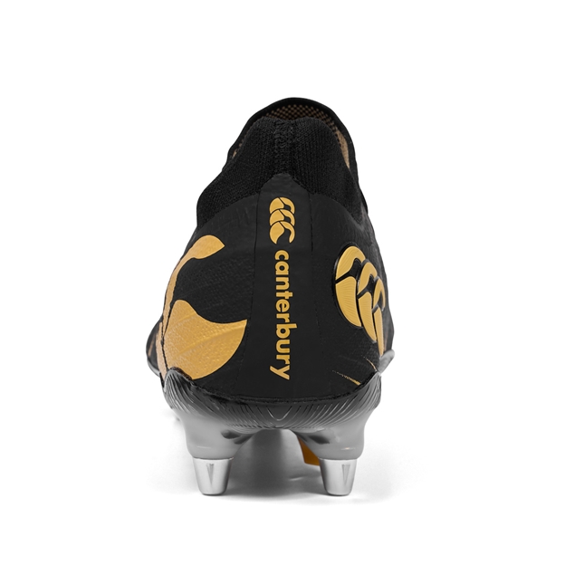 Canterbury Adults Speed Falcon Elite Soft Ground Rugby Boots Black - Heel