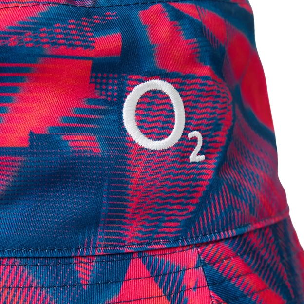 England Adults Reversible Bucket Hat 26/27 Rhodonite - O2 Logo Close-up