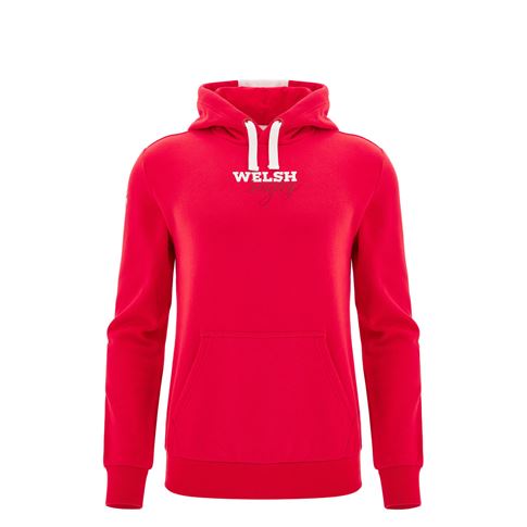 Wales Junior Fanline Hoodie 25/26 Red Front Shot