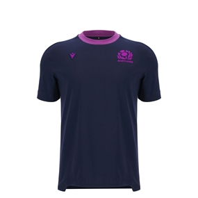Scotland Junior Athleisure Cotton T-Shirt 25/26 Navy - Back
