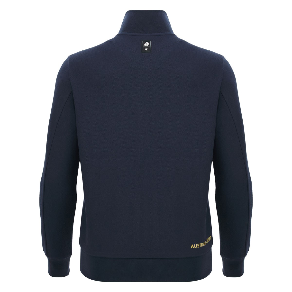 Rugby World Cup 2027 Mens Athleisure Cotton Full Zip Top - Navy/Gold - Front