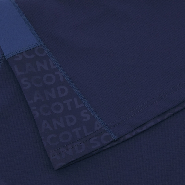 Scotland Mens Home Rugby Shirt Slim Fit 25/26 Navy - Seam and stitching detail