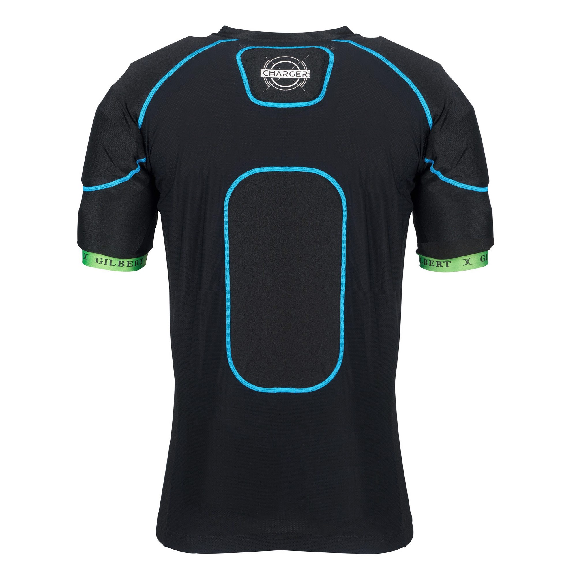 Gilbert Adults Charger X1.1 Shoulder Pads Black - Front
