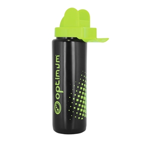 Optimum Aqua Spray Water Bottle Black - Front View
