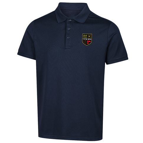 Yate Rugby Club Adults Classic Technical Polo Shirt Navy - Front View