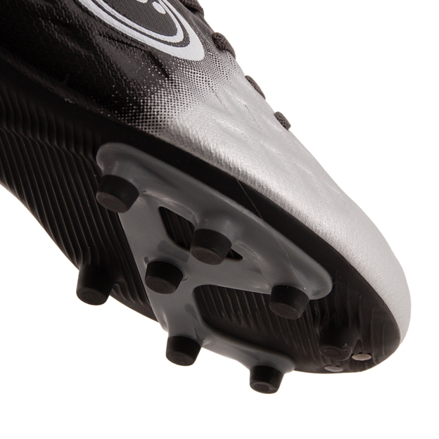 Optimum Kids Ignisio Easy Fasten Moulded Stud Firm Ground Boots - Black/Silver