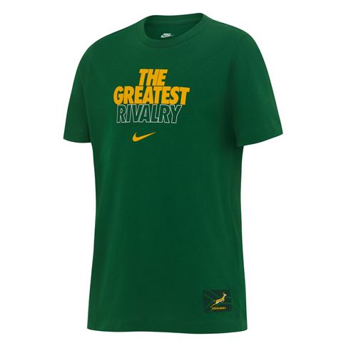 South Africa Springboks Kids All Blacks Tour T-Shirt 26/27 Gorge Green - Front View