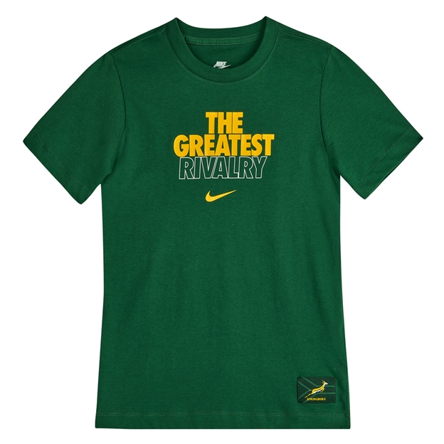 South Africa Springboks Kids All Blacks Tour T-Shirt 26/27 Gorge Green - Flatlay View