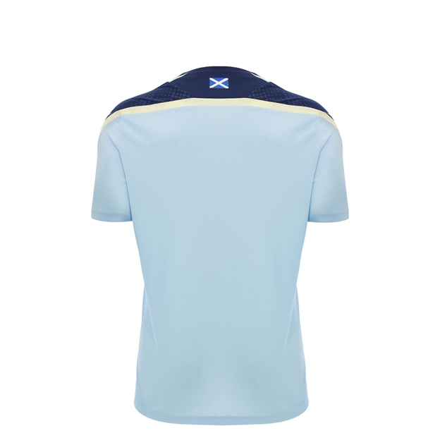 Scotland Kids Training Shirt 26/27 Blue and Sand - Back View