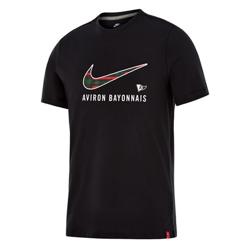 Aviron Bayonnais Adults T-Shirt 26/27 Black - Front View