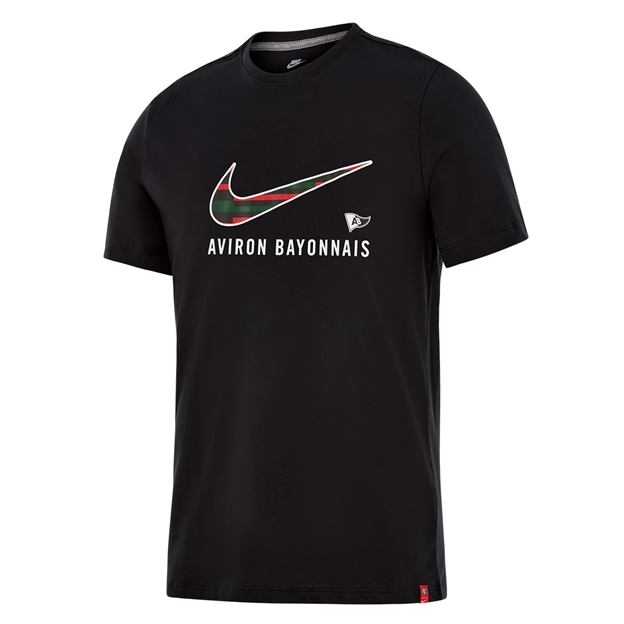 Aviron Bayonnais Adults T-Shirt 26/27 Black - Front View