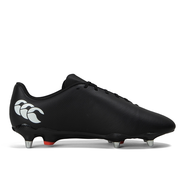 Canterbury Adults Speed Raze Soft Ground Rugby Boots Black - Instep View