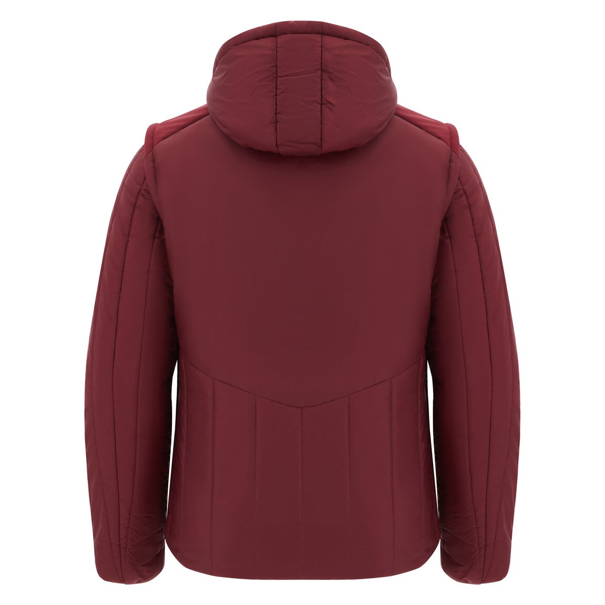 Wales Mens Travel Padded Bomber Jacket 25/26 Dark Red - Front