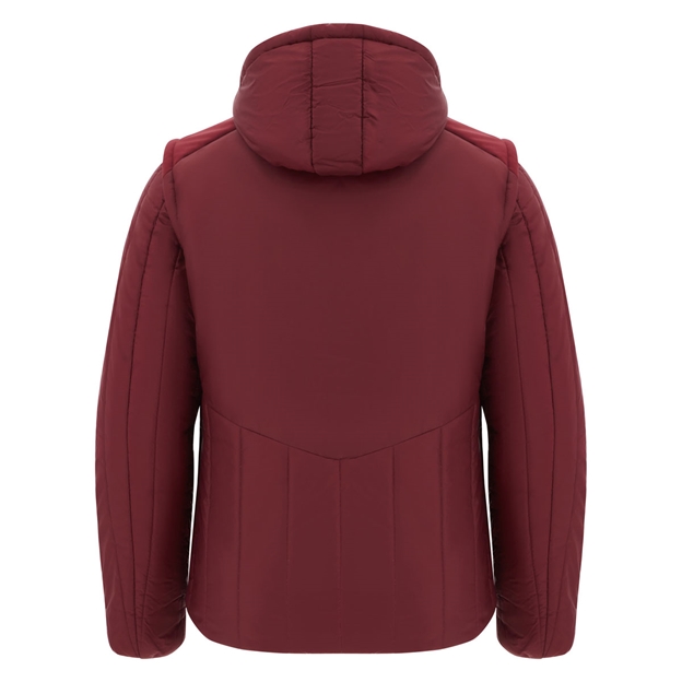 Wales Mens Travel Padded Bomber Jacket 25/26 Dark Red - Back