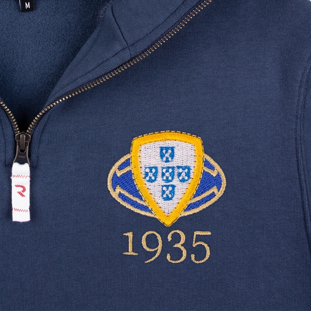 Portugal 1935 Quarter Zip Sweatshirt - Petrol Blue
