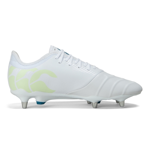 Canterbury Adults Phoenix Genesis Pro Soft Ground Rugby Boots White - Instep