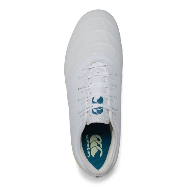 Canterbury Adults Phoenix Genesis Pro Soft Ground Rugby Boots White - Top