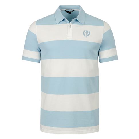 Scotland 1990 Heritage Pure Cotton Polo – Sky Blue/White