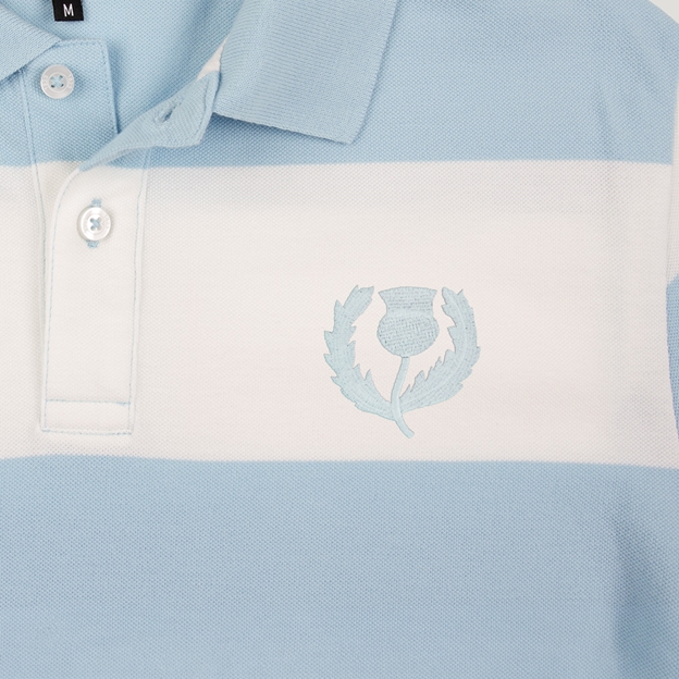 Scotland 1990 Polo - Sky Blue/White