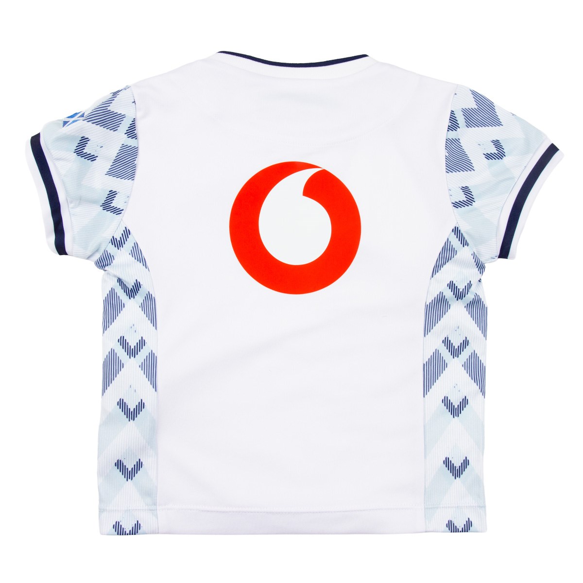Scotland Babies Away Rugby Shirt 26/27 White, Sand and Navy - Front View