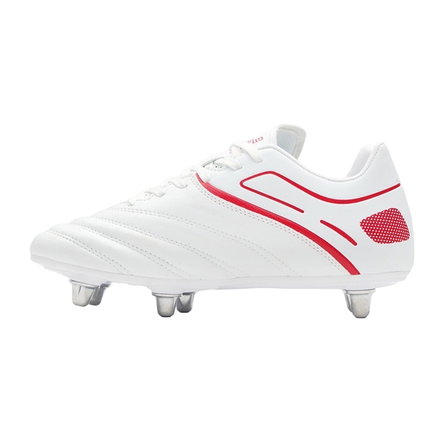Gilbert Kids Sidestep X20 6 Stud Soft Ground Rugby Boots White - Instep
