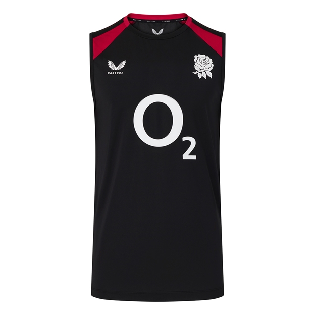 England Mens Performance Vest 26/27 Castore Black - Front View