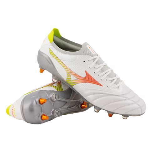 Mizuno Adults Morelia Neo V β Japan MIX Soft Ground Rugby Boots White - Front View