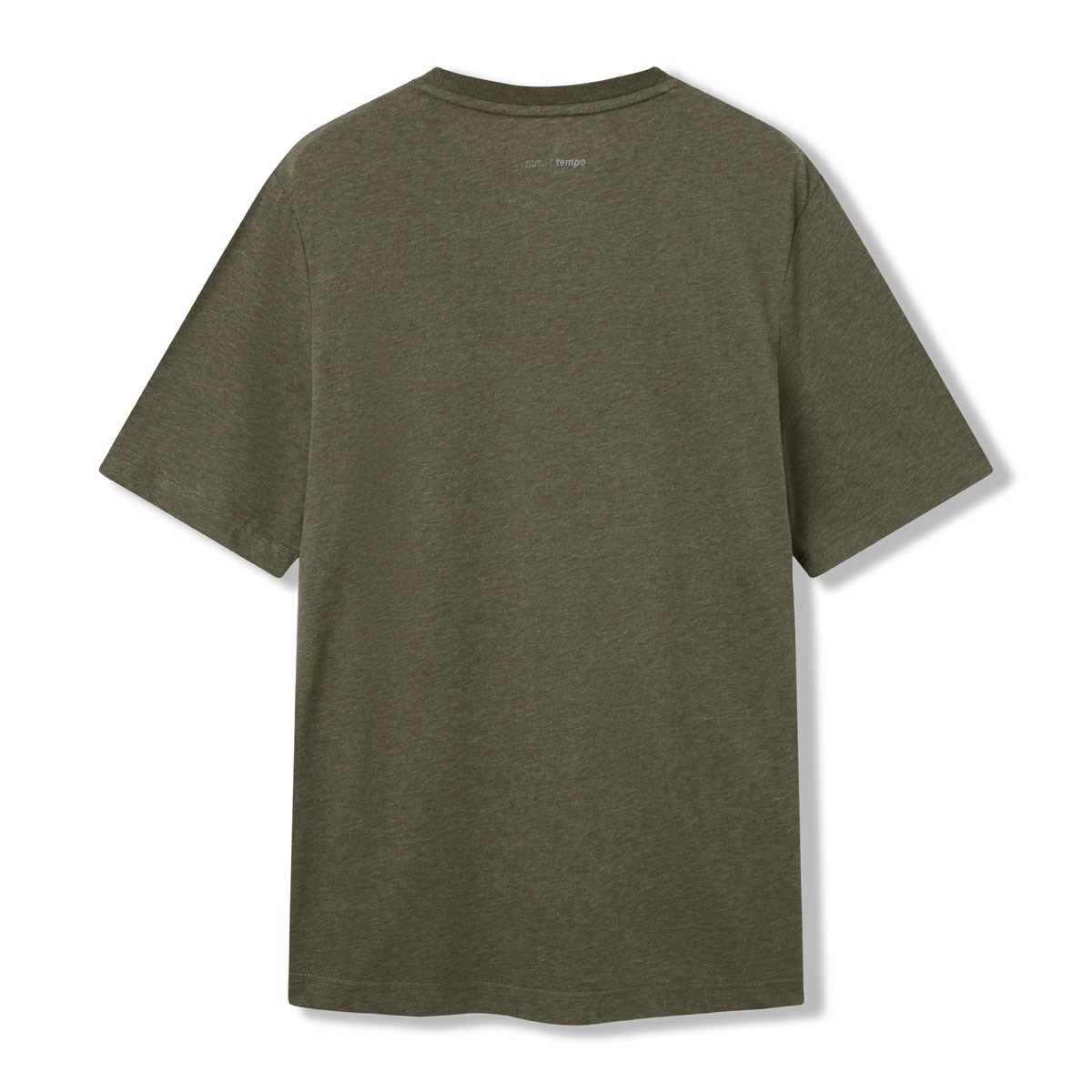 Canterbury Mens Tempo+ Training T-Shirt Khaki Marl and White - Front View