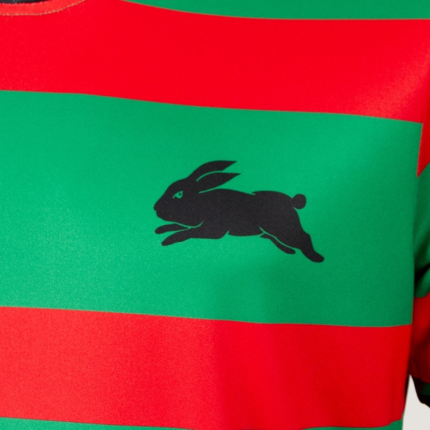 South Sydney Rabbitohs Adults Supporters Shirt 2026 Green - Rabbitohs Logo Close-up