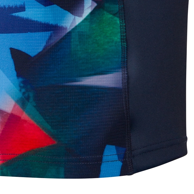 Italy Mens Training Rugby Shirt 26/27 Blue Red & Green - Material Detail