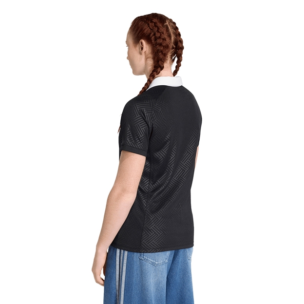 Black Ferns Womens Home Rugby Shirt 26/27 All Black - Model Back View