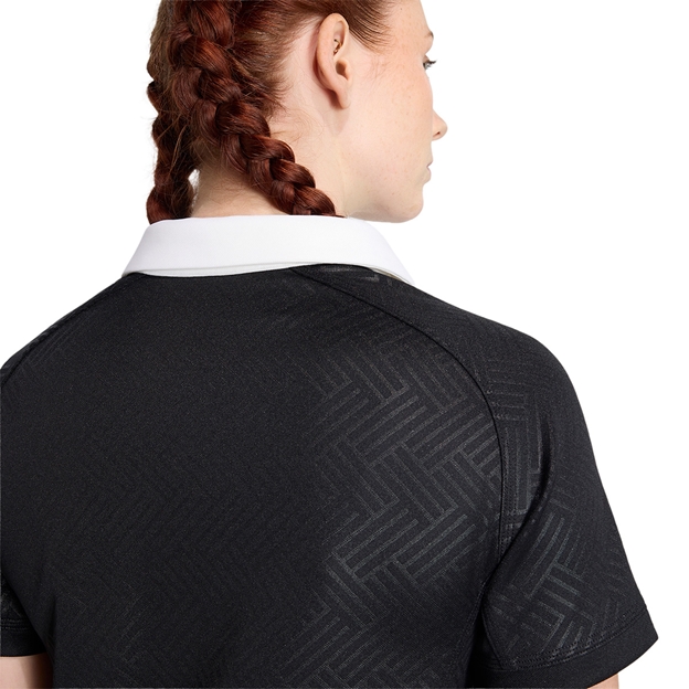 Black Ferns Womens Home Rugby Shirt 26/27 All Black - Model Back Close-up View