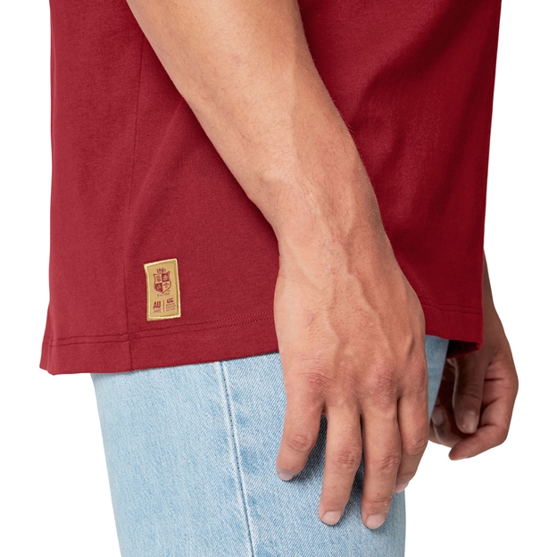 British and Irish Lions Mens Cotton T-Shirt Red - Model Hem