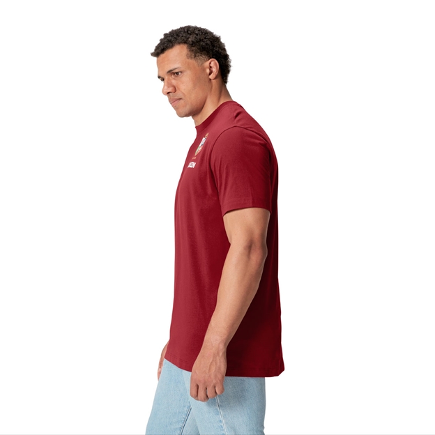 British and Irish Lions Mens Cotton T-Shirt Red - Model Side