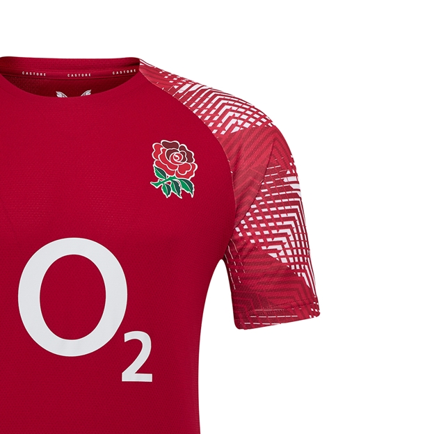 England Mens Warm up Jersey 25-26 Jester Red:Brilliant White - RFU