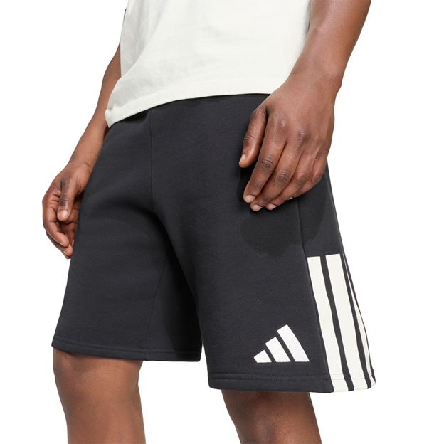 All Blacks Mens Leisurewear Shorts 26/27 All Black - Adidas Logo Close-up
