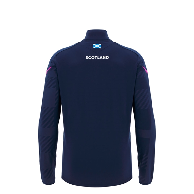 Scotland Junior Travel Quarter Zip Softshell Top 25/26 Navy - Back