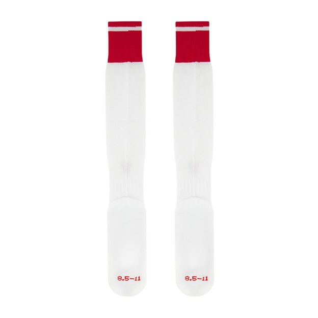 Wales Mens Home Socks 25/26 White - Flat Back