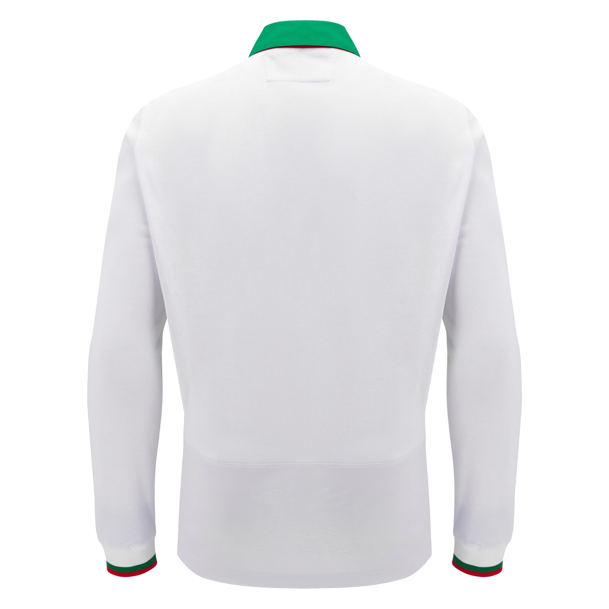 Wales Mens Away Cotton Rugby Shirt - Long Sleeve 2025 - Front