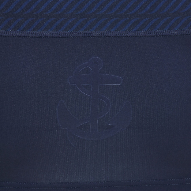Edinburgh Mens Home Rugby Shirt 26/27 Navy/Orange/White - Embossed Hem Detail