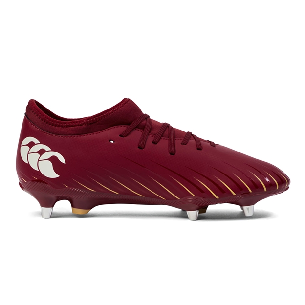 Canterbury Adults Speed Falcon Team SG Rugby Boots Red - Instep