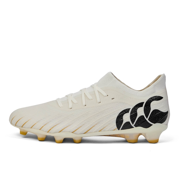 Canterbury Adults Speed Falcon Elite Firm Ground Rugby Boots - White - Outstep
